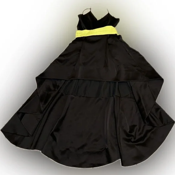 NWOT Alice Olivia Joss bow high low black gown size 12 - Picture 5 of 9